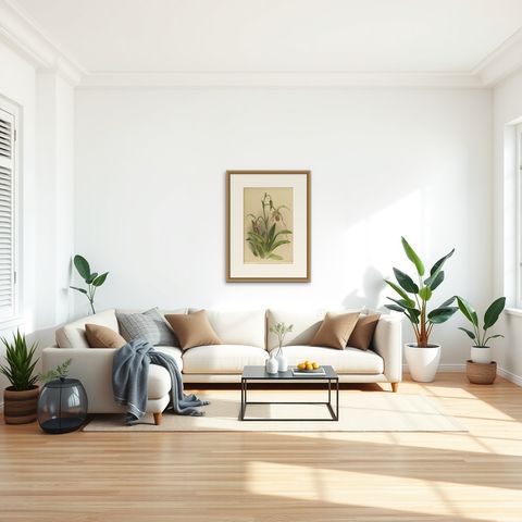 Antique Botanical Print, Exotic Orchid Selenipedium Hybridum Grande, c.1888, shown framed in a room, true to size