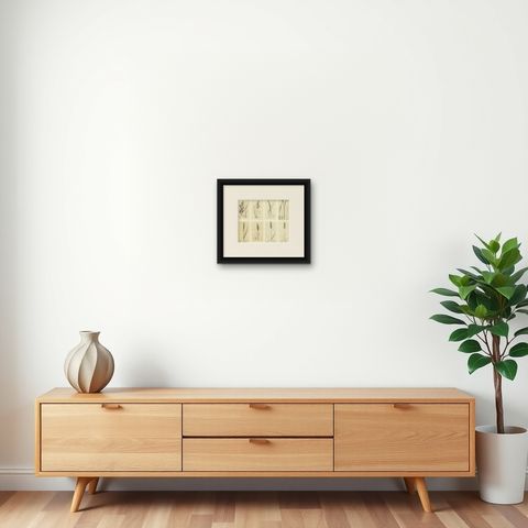 Set of 8 Antique Botanical Engravings of Bromus Brome Grasses, c.1830, shown framed on a wall, true to size