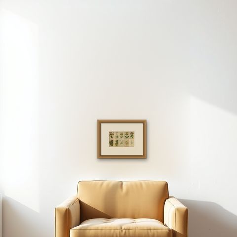 Alpine Gentiana Botanical Wall Collection, Set of 10, Antique Chromolithos, 1897, shown framed on a wall, true to size
