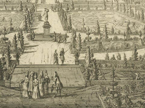 Baroque Grandeur: The Rosersberg Palace Gardens in Swidde's 1695 Engraving, close-up 3
