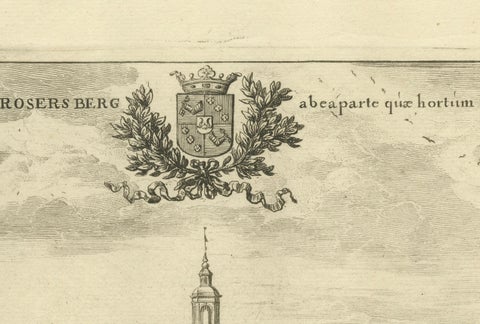 The Ekolsund Castle and Gardens in Sweden in Swidde's 1695 Engraving, close-up 5
