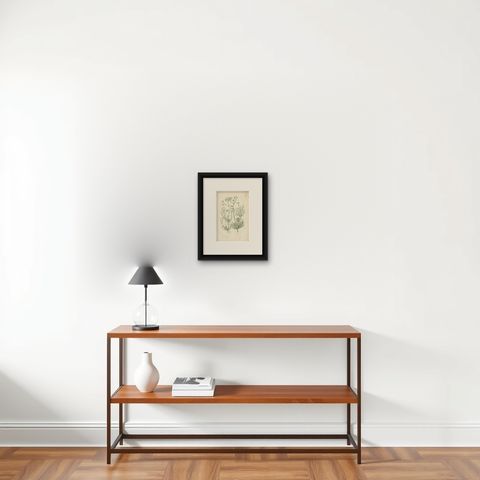 Antique Botany Print of Corn Spurrey, c.1860, shown framed on a wall, true to size