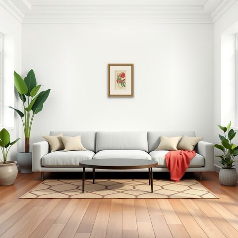 Stunning 1897 Leaf-Stemmed Cactus Print, Phyllocactus Illustration, shown framed in a room, true to size