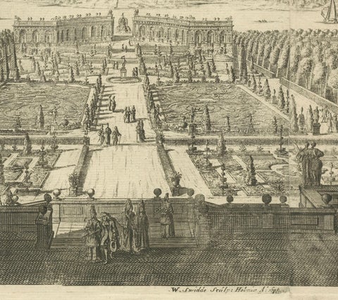 Rosersberg Palace and Gardens near Stockholm in the Baroque Splendor of 1695, close-up 5