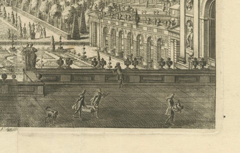 Rosersberg Palace and Gardens near Stockholm in the Baroque Splendor of 1695, close-up 1
