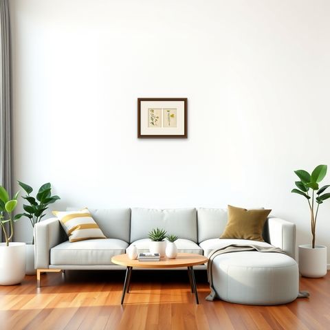 Native US Flora, Two Original Botanical Chromolithograps, 1879, shown framed in a room, true to size