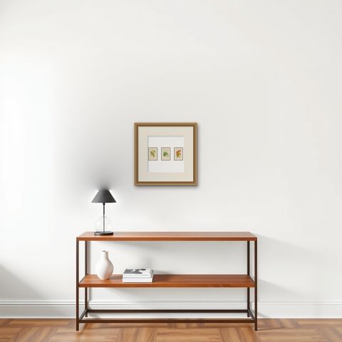 Set of 3 Antique Botanical Prints 1897, Lady’s Slipper, Maranta & Canna, shown framed on a wall, true to size