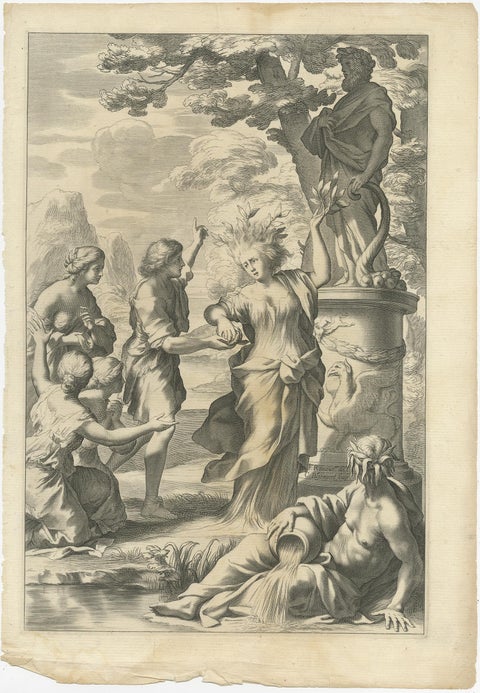 Set of 3 Antique Prints of Mythological Scenes on Lemon Varieties by Ferrari, view 4