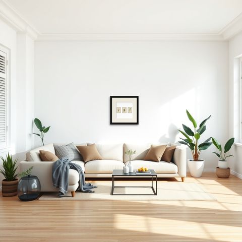 Antique Botanical Lithographs, Gasteria, Aloe & Yucca, 1897, shown framed in a room, true to size