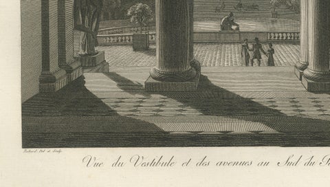 Views of the Gardens and Vestibule of Saint-Cloud Palace by Baltard, 1803, close-up 4