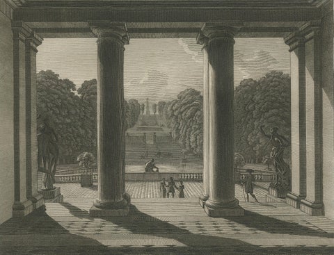 Views of the Gardens and Vestibule of Saint-Cloud Palace by Baltard, 1803, close-up 2