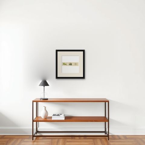 Trio of Elegance: Vintage Botanical Prints, Published in 1880, shown framed on a wall, true to size