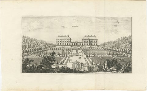 The Ekolsund Castle and Gardens in Sweden in Swidde's 1695 Engraving, view 2