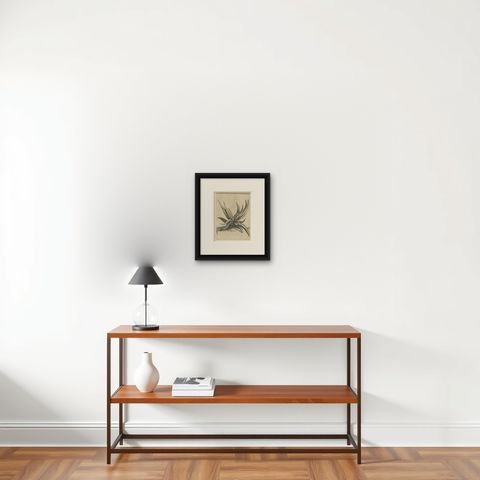 Botanical Engraving of African Aloe from Commelin’s "Praeludia Botanica", 1703, shown framed on a wall, true to size