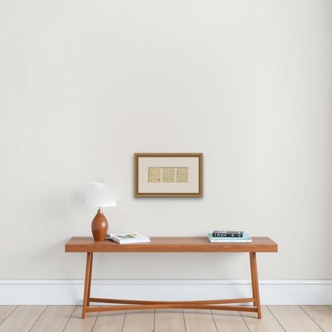 Antique Oats and Wild Grasses Prints, Botanical Lithographs, 1852, shown framed on a wall, true to size